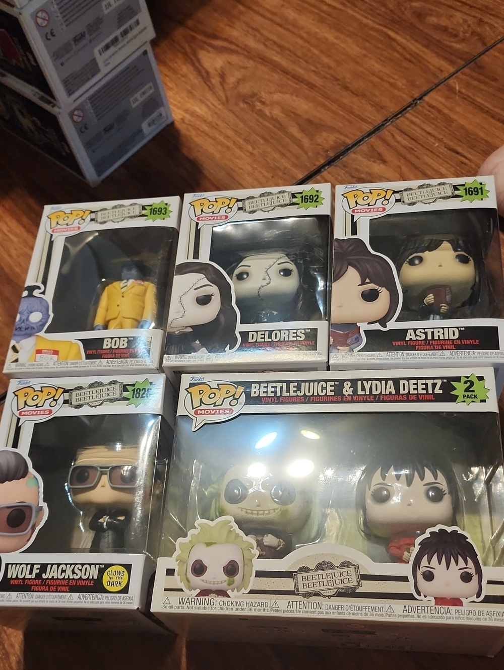 Funko Pop! assorted figures set with yellow, black, green, red accents